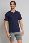 Long Boxer Jersey dunkelgrau meliert - Mix & Relax Cotton