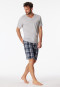 Long woven boxers blue and white check - Mix & Relax