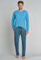 Long lounge pants interlock blue checkered - Mix+Relax