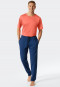 Pantalon d'intérieur long interlock fin lettres bleu - Mix + Relax