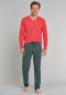 Loungehose lang Feininterlock dunkelgrün gemustert - Mix+Relax