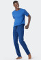 Loungehose lang Feininterlock Organic Cotton gemustert aqua - Mix+Relax
