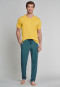 Lounge pants long fine interlock turquoise patterned - Mix + Relax