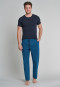 Loungehose lang Flanell Streifen nachtblau - Mix+Relax