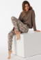 Lounge pants long modal cuffs taupe - Mix+Relax