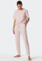 Pantaloni lounge lunghi con fondo gamba in modal, rosa cipria - Mix+Relax