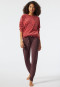 Pantaloni lounge lunghi con fondo gamba in modal, marrone rossastro - Mix+Relax