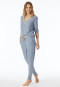 Loungehose lang Organic Cotton Bündchen jeans-meliert - Mix+Relax