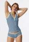 Micro shorty bleu-gris - Revival Agathe