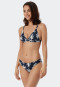 Mini-Bikinislip Korallen dunkelblau-gemustert  - Mix & Match Coral Life