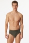 Mini briefs organic cotton piping heather green - Comfort Fit