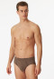 Mini briefs organic cotton piping heather taupe - Comfort Fit