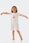 Chemise de nuit manches courtes coton bio volant couronnes princesse blanc - Girls World