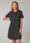 Sleep shirt short-sleeved striped black - Nightwear