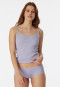 Slip in cotone biologico a doppia costa, color lilla - Pure Rib