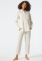 Pyjama 7/8-lang Webware Tencel Streifen off-white - selected! premium inspiration