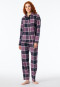 Lange flanel pyjama beige nachtblauw - selected! Premium Warming