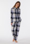 Pajamas long flannel organic cotton checked multi-color - selected! premium