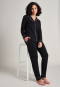 Pyjama lang interlock biezen overhemdkraag zwart - Simplicity