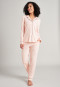 Pajamas long interlock piping shirt collar light pink - Simplicity