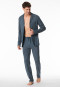 Pyjama lang Paisley jeansblau - Fine Interlock