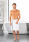 Serviette de sauna à boutons pression grande taille blanc - SCHIESSER Home