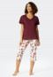 3/4-length pajamas modal V-neck sahara - Modern Floral
