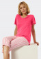 Pyjama 3/4 Tencel rose - Pure Stripes
