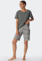 Pyjama kort biologisch katoen jade - Essential Stripes