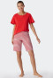 Pyjama kort biologisch katoen rood - Essential Stripes
