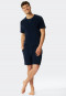 Schlafanzug kurz Frottee Modal dunkelblau - Frottee Nightwear