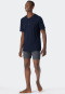 Pajamas short interlock button placket jade patterned - Fine Interlock