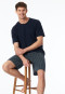 Schlafanzug kurz nachtblau gemustert - Casual Essentials