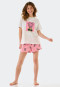 Pajamas short organic cotton pineapple white - Ocean Flow