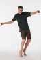 Schlafanzug kurz Organic Cotton anthrazit gemustert - Casual Nightwear