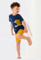 Pyjamashort biologisch katoen bamboe luipaard indigo - Natural Love