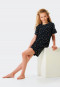 Short pajamas organic cotton flowers anthracite - Happy Summer
