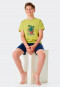 Short pajamas organic cotton lime - Siesta Digital