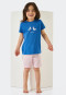 Pajamas short organic cotton seagulls aqua - Natural Love