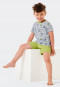 Pyjama court coton bio rat camping gris chiné - Rat Henry
