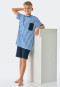 Pajamas short organic cotton stripes aqua – Aquatic Flow