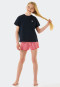 Pyjama court coton bio rayures bleu foncé - Aquatic Flow