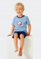 Short pajamas organic cotton stripes shark steering wheel - Capt'n Sharky