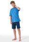 Schlafanzug kurz Organic Cotton Streifen aquarium - Nightwear