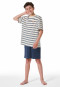 Schlafanzug kurz Organic Cotton Streifen creme - Nightwear