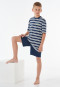 Pyjamas short Organic Cotton stripes NYC midnight blue - Nightwear