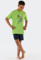 Pyjama court coton bio surfeur citron vert - Ocean Flow