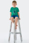 Pajamas short organic cotton animals comic dark green - Boys World