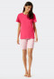 Schlafanzug kurz Tencel pink - Pure Stripes