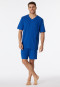 Pyjama short V-hals borstzak indigo gedessineerd - Comfort Essentials